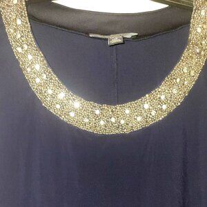 Sleeveless Navy Blue Short Dress